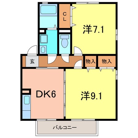 カーサ　タカラＡの物件間取画像